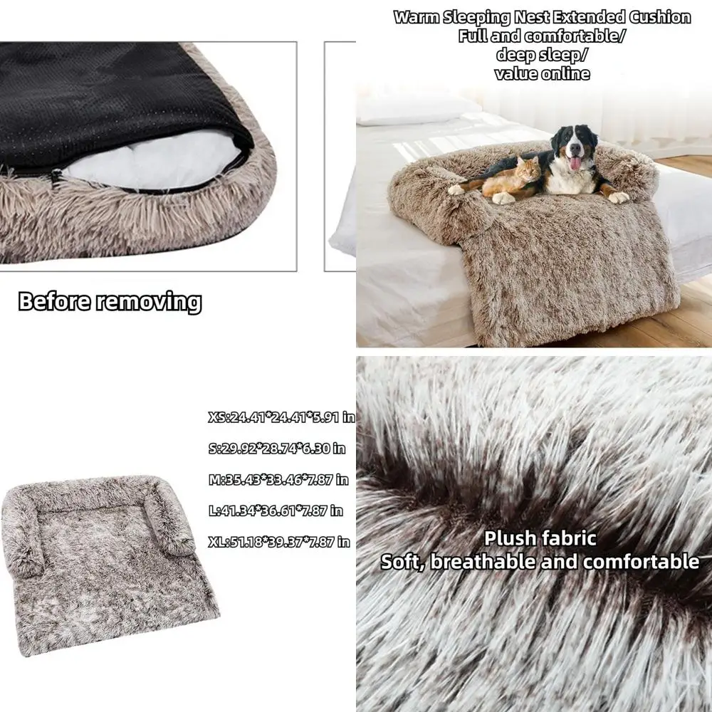 Plush Dog Bed with Removable Cover for Small to Large Dogs and Cats, Washable, X-Small, Grey
Plush Dog Bed with Removable Cover for Small to Large Dogs and Cats, Washable, X-Small, Grey