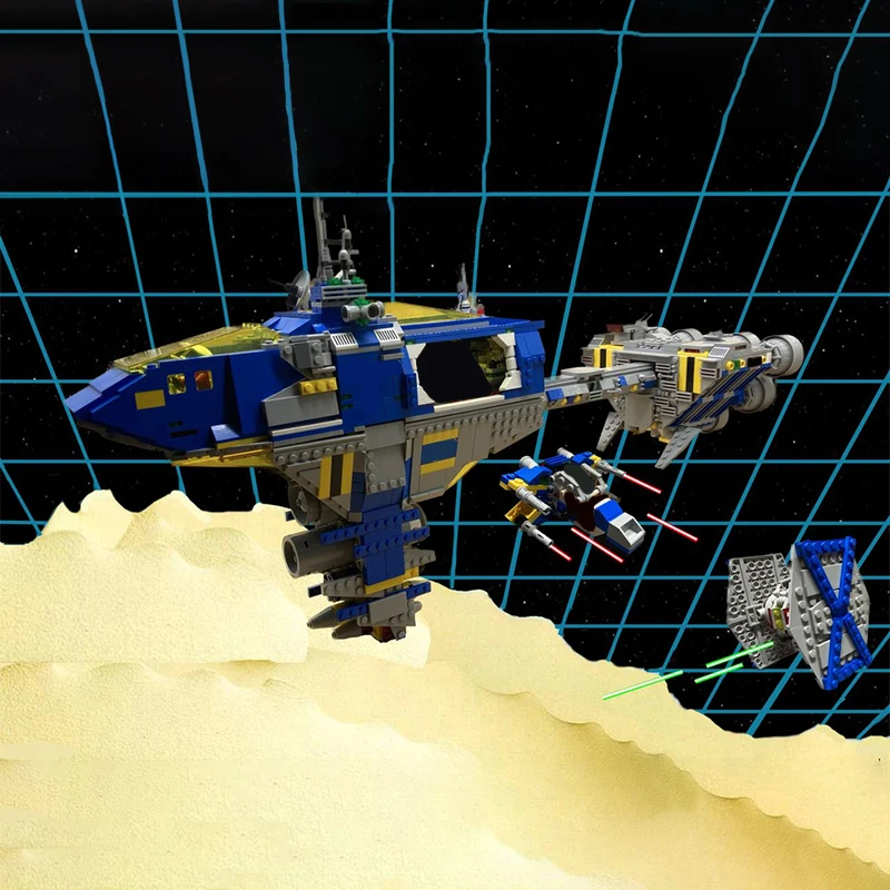 1887 шт. MOC научно-фантастический фильм (STAR BATTLE) Classic Space Nebulon-B Frigate специальная модель строительного блока модель фестиваль подарок
1887 шт. MOC научно-фантастический фильм (STAR BATTLE) Classic Space Nebulon-B Frigate специальная модель строительного блока модель фестиваль подарок