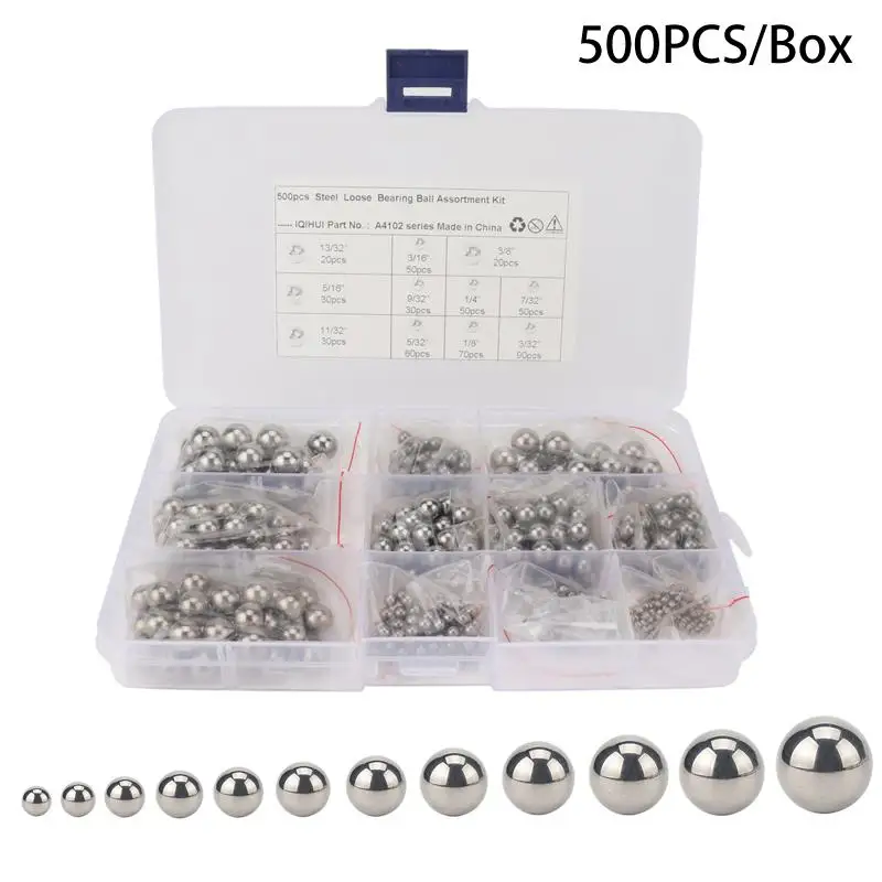 Pack of 500 Carbon Steel Loose Ball Bearings for Bicycle Bottom Bracket, MTB Road Accessories 
Pack of 500 Carbon Steel Loose Ball Bearings for Bicycle Bottom Bracket, MTB Road Accessories