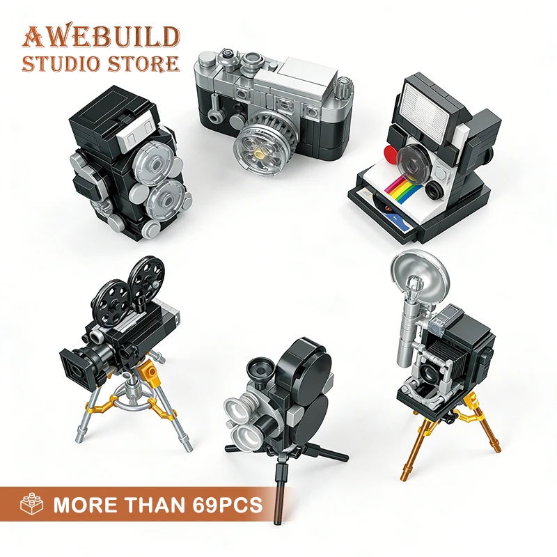 MOC Vintage Camera Building Blocks Puzzle Toys Creative Bricks Retro Photography Model Adult Teen Birthday Gifts DIY Home Decor
MOC Vintage Camera Building Blocks Puzzle Toys Creative Bricks Retro Photography Model Adult Teen Birthday Gifts DIY Home Decor