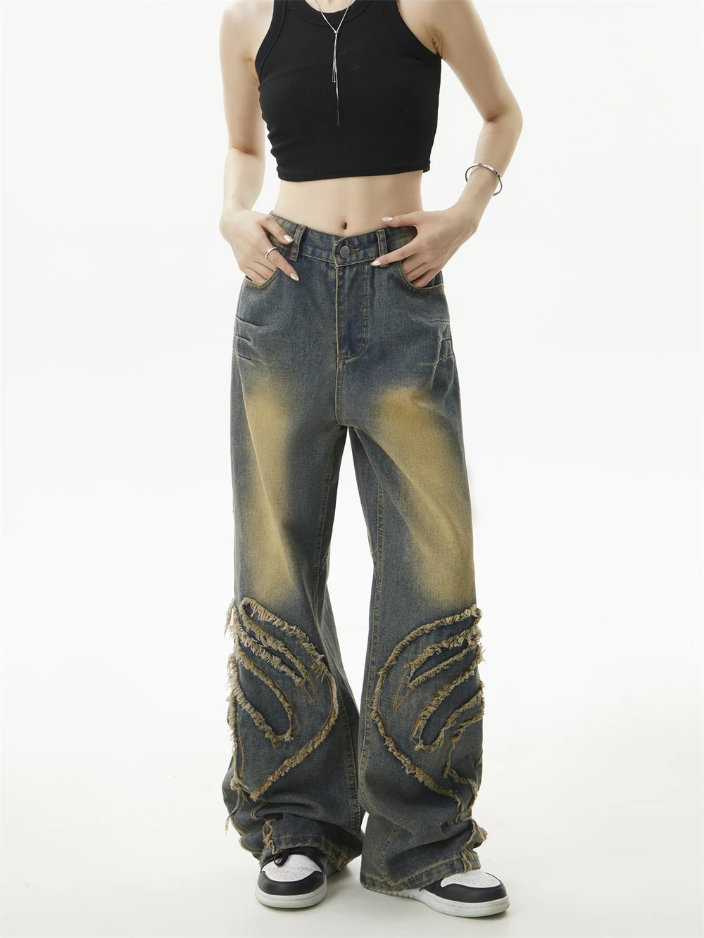 Women's Oversize Blue Baggy Jeans Harajuku 90s Aesthetic Y2k Denim Trousers High Waist Cowboy Pants Vintage 2000s Trashy Clothes
Women's Oversize Blue Baggy Jeans Harajuku 90s Aesthetic Y2k Denim Trousers High Waist Cowboy Pants Vintage 2000s Trashy Clothes