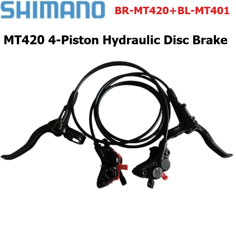 SHIMANO MT420 4-Piston Hydraulic Disc Brake BR-MT420 Caliper BL-MT401 Lever for Mountain Bikes
SHIMANO MT420 4-Piston Hydraulic Disc Brake BR-MT420 Caliper BL-MT401 Lever for Mountain Bikes