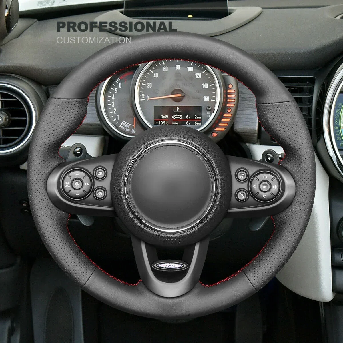 DIY Leather Steering Wheel Cover For Mini JCW Clubman JCW (with Bulges) Car Accessories
DIY Leather Steering Wheel Cover For Mini JCW Clubman JCW (with Bulges) Car Accessories