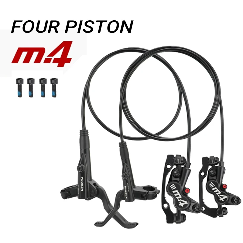 MEROCA M4 4-Piston Hydraulic Disc Brake MTB Bike 160mm Rotor Front 800mm Rear 1400mm for E4 ZEE M420
MEROCA M4 4-Piston Hydraulic Disc Brake MTB Bike 160mm Rotor Front 800mm Rear 1400mm for E4 ZEE M420