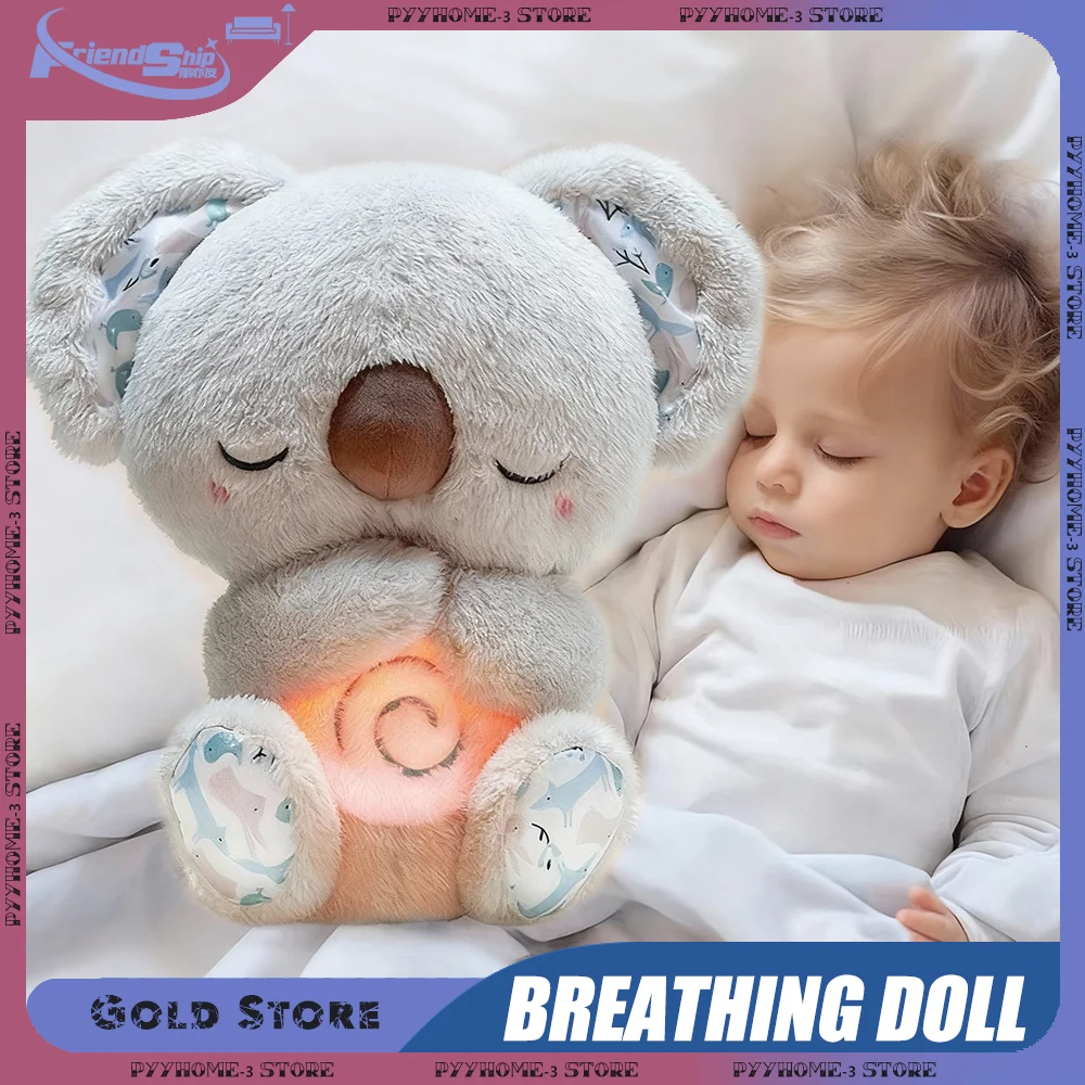 Breathing Koala Elephant Plush Baby Sleep Aid with Soft Night Light Vibration Soft Music Sound Sleeping Companion Birthday Gift
Breathing Koala Elephant Plush Baby Sleep Aid with Soft Night Light Vibration Soft Music Sound Sleeping Companion Birthday Gift