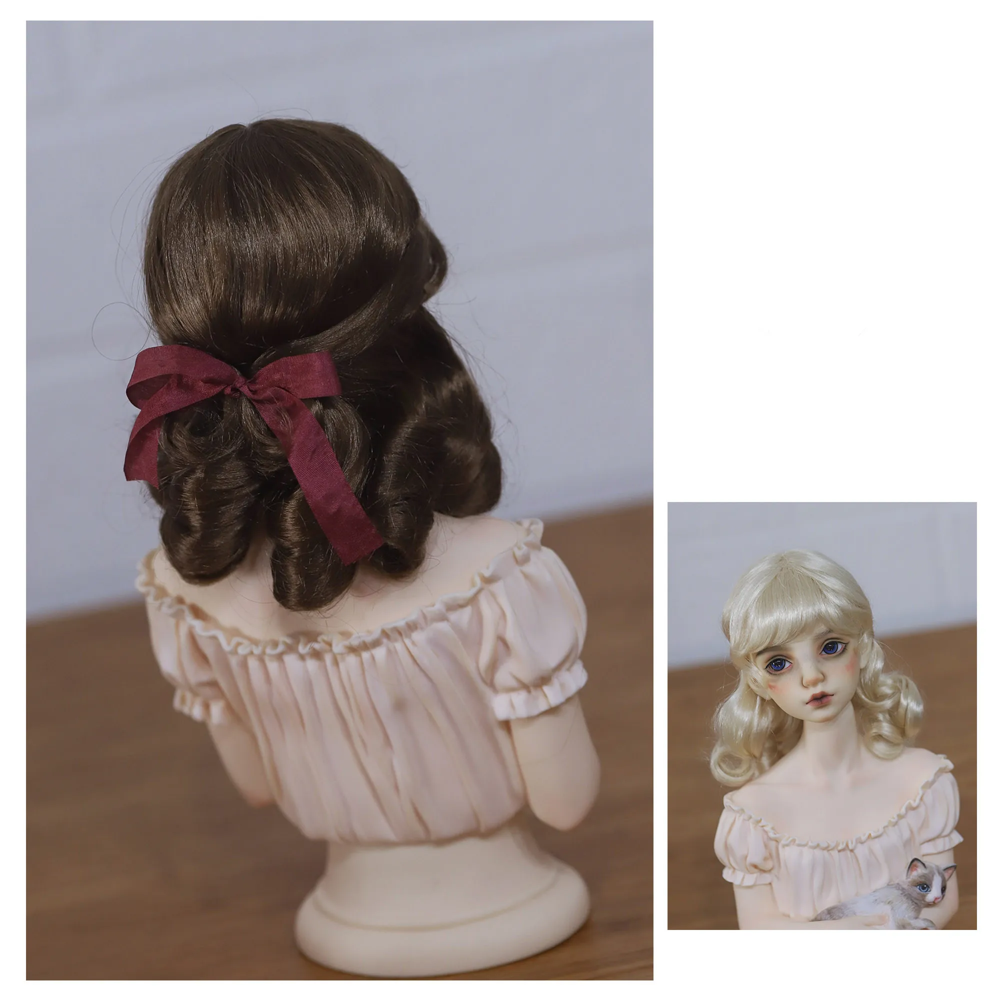 BJD doll wig suitable for 1-3 1-4 size cute imitation mohair wig retro bangs curly hair doll accessories
BJD doll wig suitable for 1-3 1-4 size cute imitation mohair wig retro bangs curly hair doll accessories