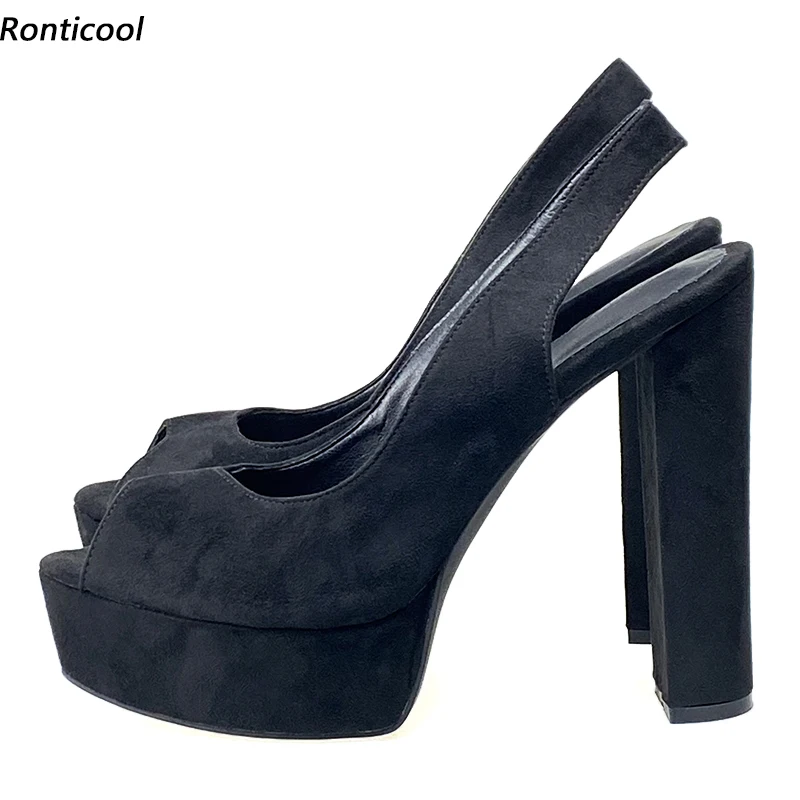 Ronticool 2021 Handmade Women Summer Platform Sandals Suede Unisex Block Heels Peep Toe Elegant Black Party Shoes US Size 5-20
Ronticool 2021 Handmade Women Summer Platform Sandals Suede Unisex Block Heels Peep Toe Elegant Black Party Shoes US Size 5-20