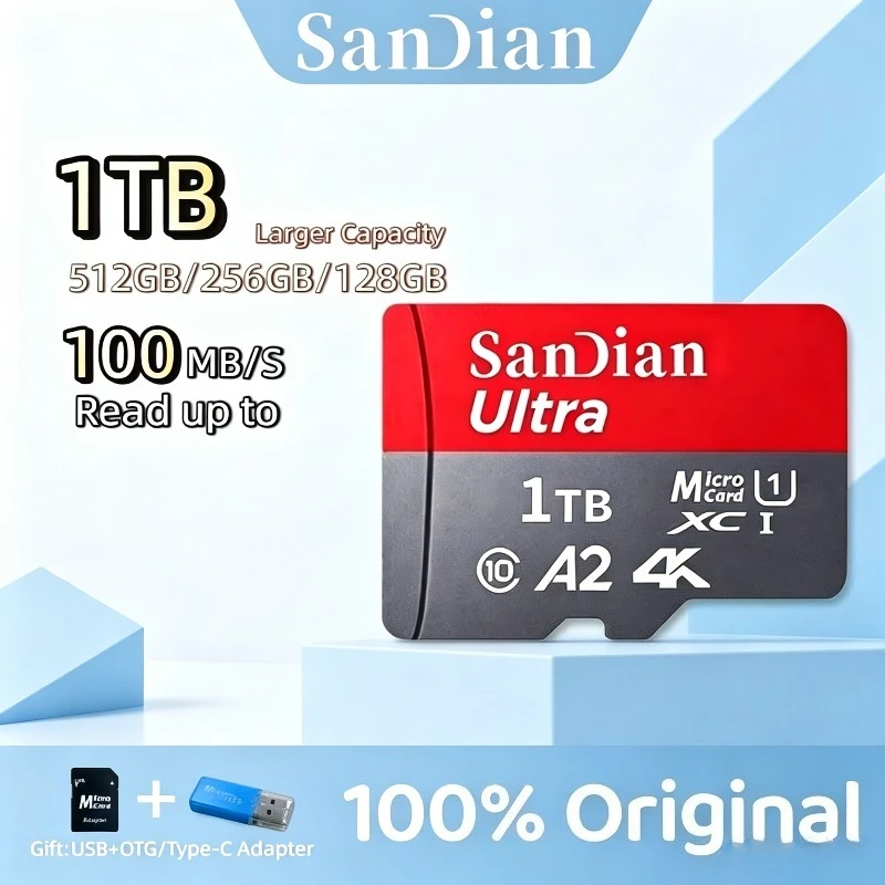 New Original High Speed Memory Card 128GB 256GB Class 10 Micro TF SD Card 1TB SD Memory Card For Camera Phones tablets
New Original High Speed Memory Card 128GB 256GB Class 10 Micro TF SD Card 1TB SD Memory Card For Camera Phones tablets