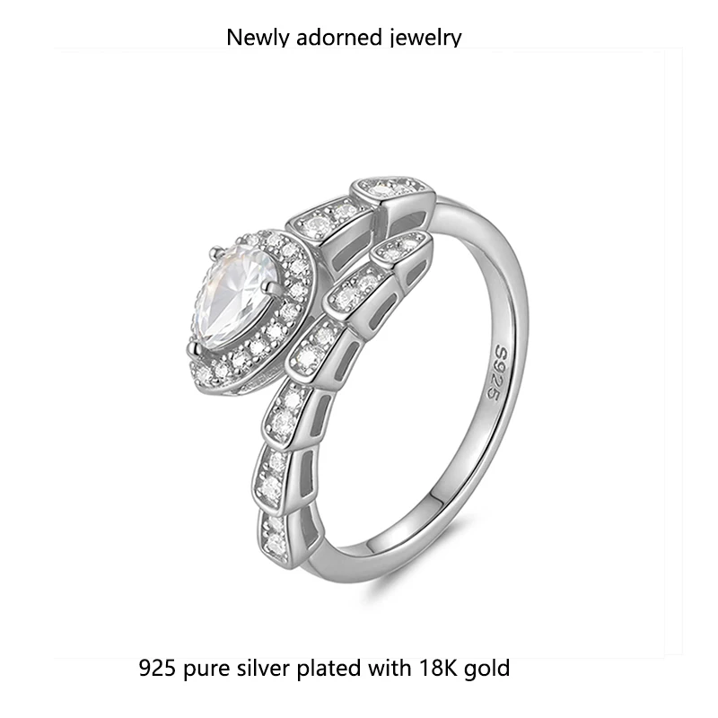 Cross-border bestseller S925 silver flash 6*4/1.4/1.0mm moissanite snake ring with high-end European and American style, versati
Cross-border bestseller S925 silver flash 6*4/1.4/1.0mm moissanite snake ring with high-end European and American style, versati