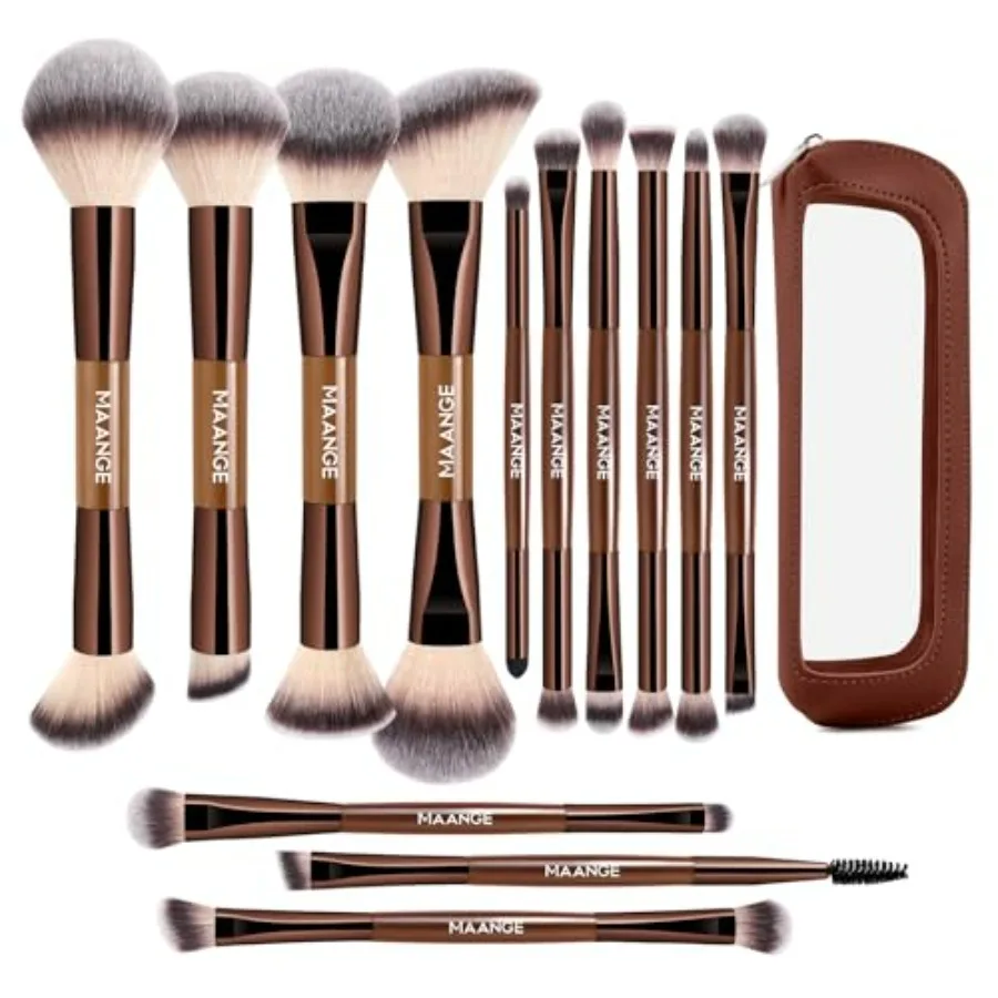 13 Pcs Foundation Makeup Brush Set With Bag, Make up Brushes, Double-End Multi Functional Makeup Brushes, Professional Face Bru
13 Pcs Foundation Makeup Brush Set With Bag, Make up Brushes, Double-End Multi Functional Makeup Brushes, Professional Face Bru
