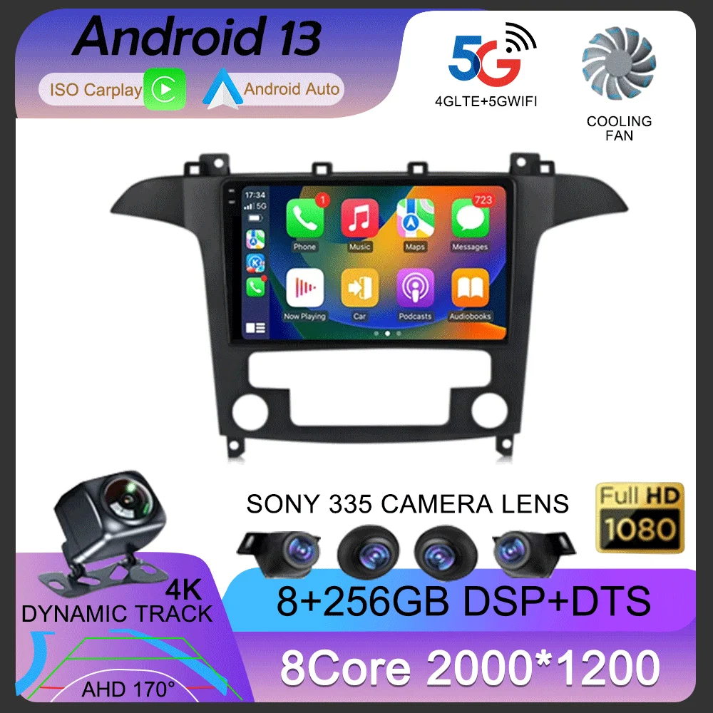 Автомобильный радиоприемник Android 13 4G WIFI для Ford S Max S-MAX 2007 - 2015 мультимедийный видеоплеер навигация GPS стерео Авто HU No 2 Din DVD
Автомобильный радиоприемник Android 13 4G WIFI для Ford S Max S-MAX 2007 - 2015 мультимедийный видеоплеер навигация GPS стерео Авто HU No 2 Din DVD