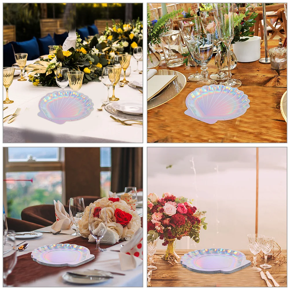 16pcs Shell Paper Plates Disposable Seashell Shaped Lightweight Party Tableware for Food Dessert Cake Appetizer Beach Pool
16pcs Shell Paper Plates Disposable Seashell Shaped Lightweight Party Tableware for Food Dessert Cake Appetizer Beach Pool
