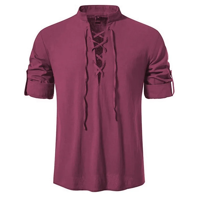 Mens Hippie Linen Cotton Henley Shirt Long Sleeve Beach Casual Vacation Mandarin Collar
Mens Hippie Linen Cotton Henley Shirt Long Sleeve Beach Casual Vacation Mandarin Collar