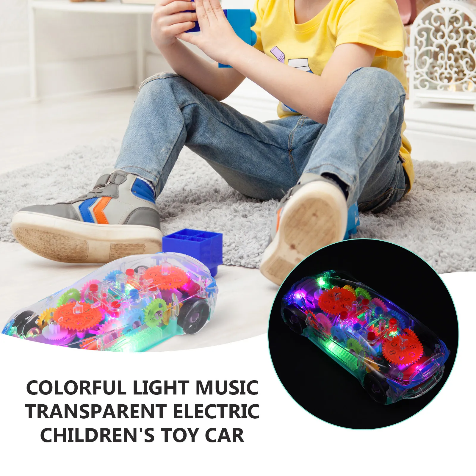 1Pcs Musical Light-Up Electric Car for Kids with Colorful Flashing Lights Sound Effects Creative Plaything for Indoor Outdoor
1Pcs Musical Light-Up Electric Car for Kids with Colorful Flashing Lights Sound Effects Creative Plaything for Indoor Outdoor