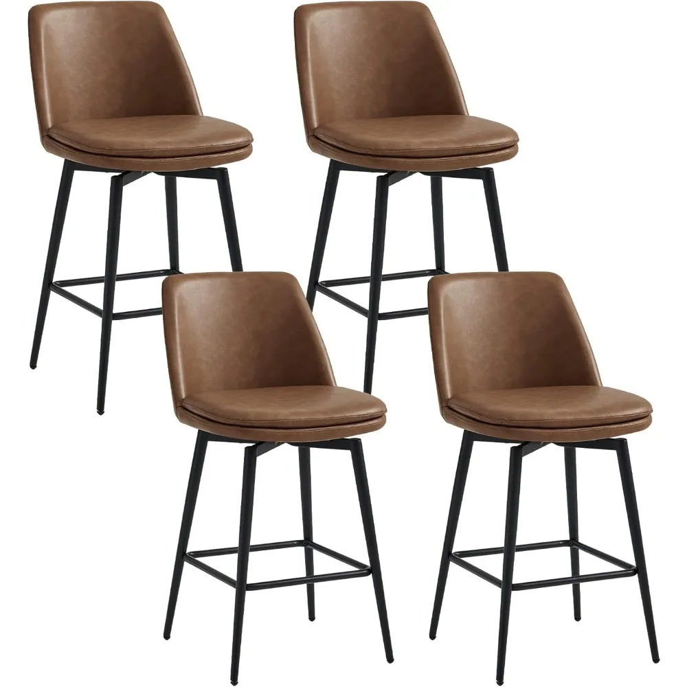 Bar Stools, Upholstered Faux Leather Bars Stoolses Set of 4, Metal Base, 27.2" Seat Height, Bar Stools
Bar Stools, Upholstered Faux Leather Bars Stoolses Set of 4, Metal Base, 27.2" Seat Height, Bar Stools