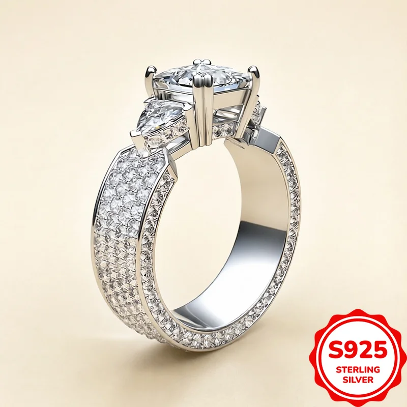 Fashionable and Versatile Classic Genuine S925 Silver Full Diamond Ring Couple Ring Trendy and Cool Personality
Fashionable and Versatile Classic Genuine S925 Silver Full Diamond Ring Couple Ring Trendy and Cool Personality