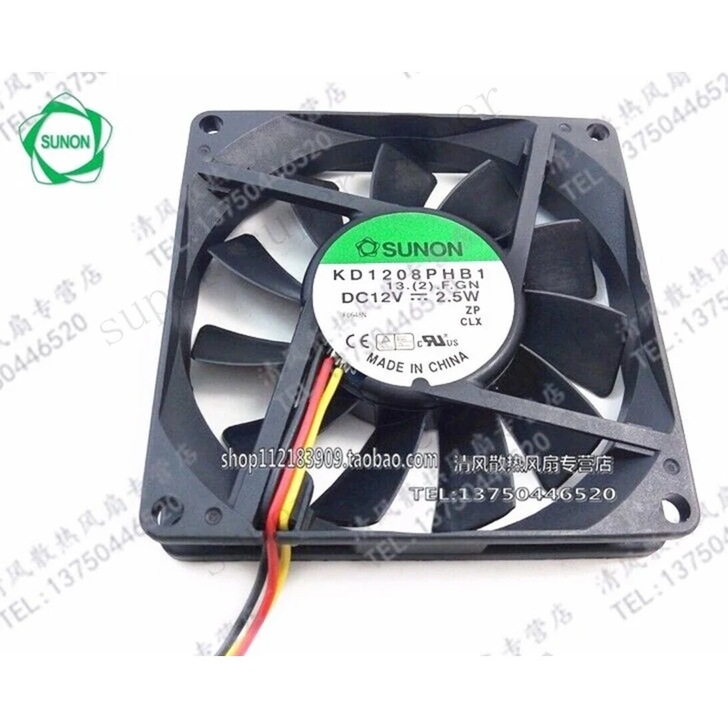 S+ KD1208PHB1 cooling fan DC12V 2.5W 80*80*15MM 3 wires
S+ KD1208PHB1 cooling fan DC12V 2.5W 80*80*15MM 3 wires