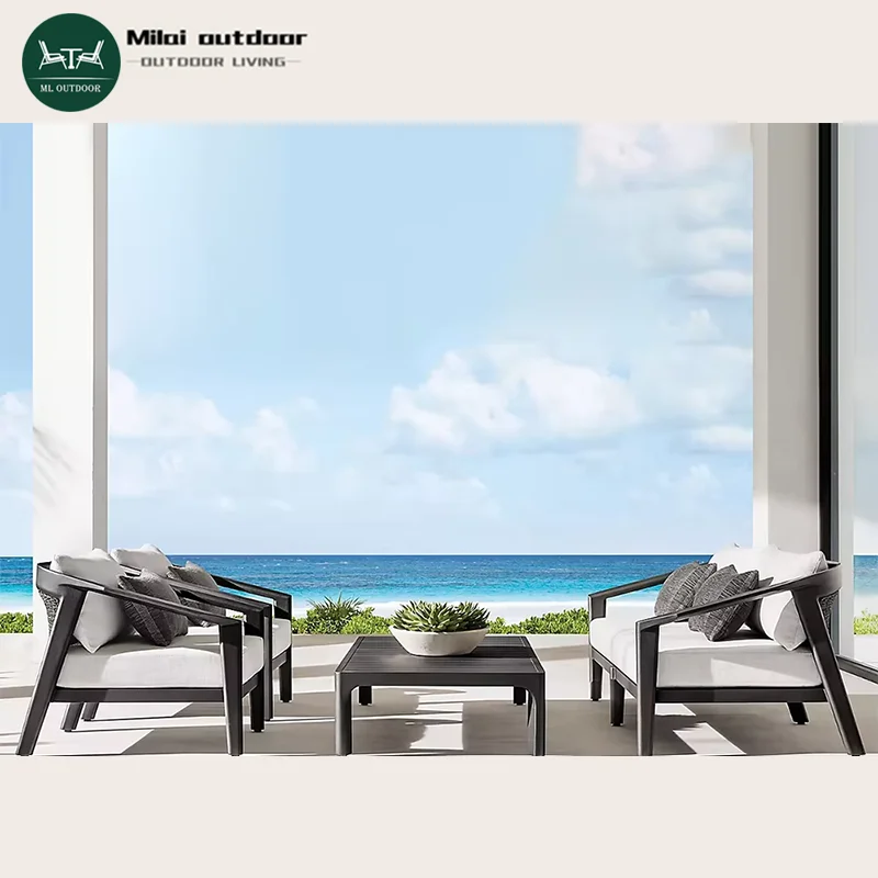Modern Style Outdoor Furniture Set Waterproof Fabric Cushion Metal Frame Aluminum Alloy For Terrace Living Room Courtyard Hotel
Modern Style Outdoor Furniture Set Waterproof Fabric Cushion Metal Frame Aluminum Alloy For Terrace Living Room Courtyard Hotel