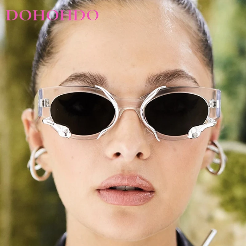 Fashion Luxury Designer Oval With Snakes Women Sunglasses Retro Punk Men Shades Outdoor Street Photography Sunglass Lentes UV400
Fashion Luxury Designer Oval With Snakes Women Sunglasses Retro Punk Men Shades Outdoor Street Photography Sunglass Lentes UV400