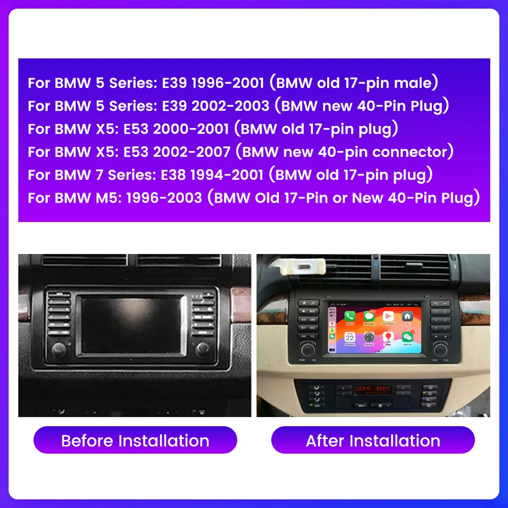 7" Android Car Radio Multimedia Video Player For BMW 5 Series E39 X5 E53 7 Series E38 M5 GPS Navigation Audio Stereo CarPlay RDS
7" Android Car Radio Multimedia Video Player For BMW 5 Series E39 X5 E53 7 Series E38 M5 GPS Navigation Audio Stereo CarPlay RDS