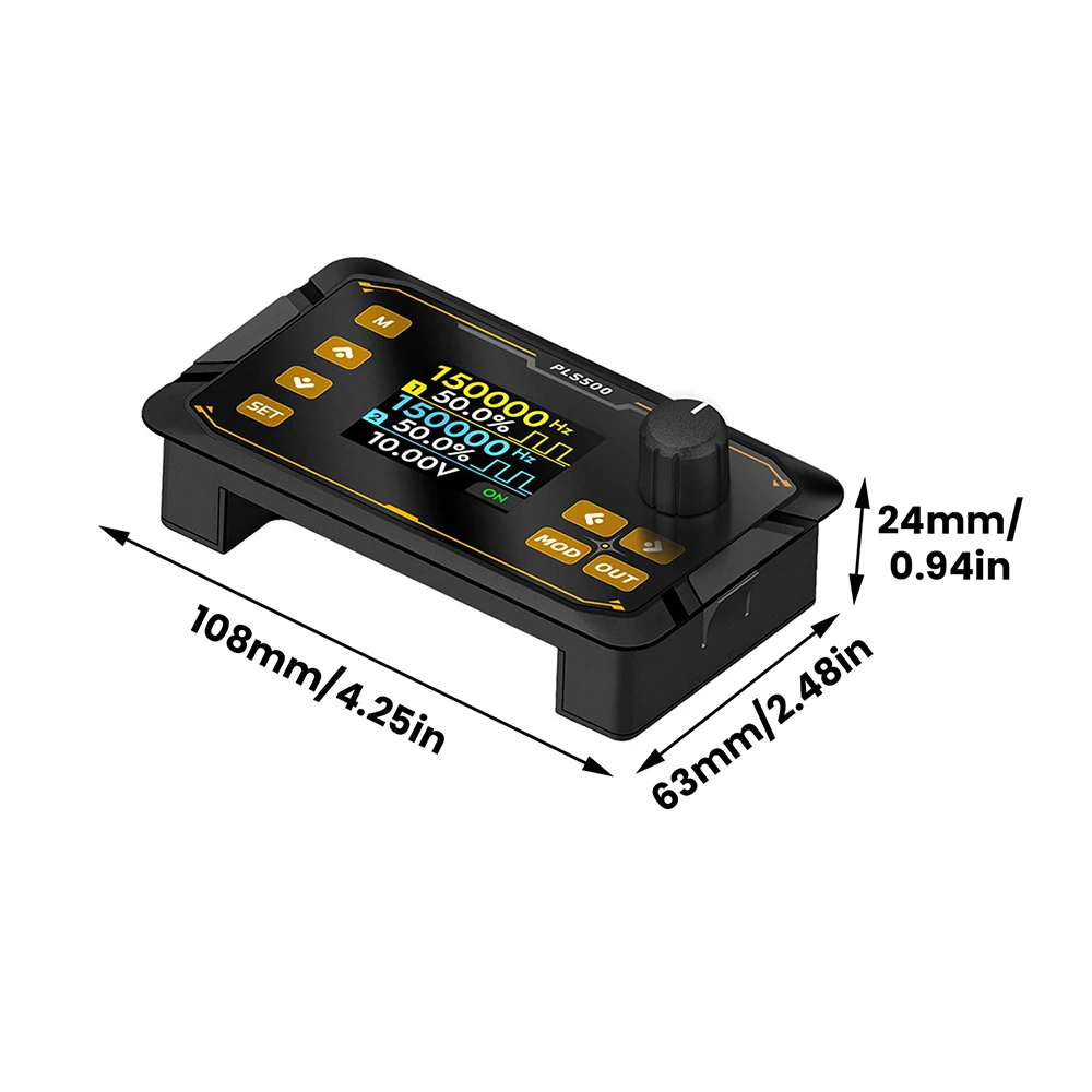 Dual-Channel High-Frequency PWM Signal Generator 1Hz-500kHz Adjustable Dead Time Precision Control Color Screen for Electronics
Dual-Channel High-Frequency PWM Signal Generator 1Hz-500kHz Adjustable Dead Time Precision Control Color Screen for Electronics