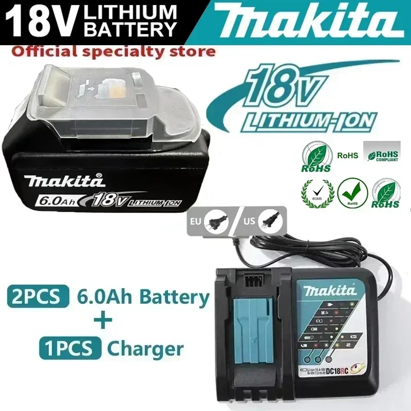 Makita 6Ah/5Ah 100% Original for Makita 18V Battery BL1830B BL1850B BL1850 BL1840 BL1860 BL1815 Replacement Lithium Battery
Makita 6Ah/5Ah 100% Original for Makita 18V Battery BL1830B BL1850B BL1850 BL1840 BL1860 BL1815 Replacement Lithium Battery