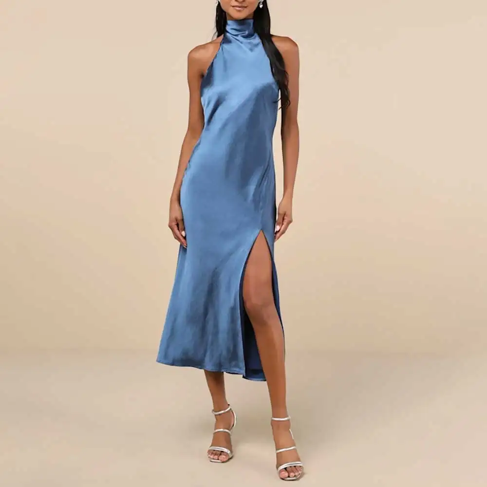Sexy Backless Halter Neck Sleeveless Side Slit Evening Dress For Women Prom Dresses Formal Cocktail Dress Elegant Banquet Dress
Sexy Backless Halter Neck Sleeveless Side Slit Evening Dress For Women Prom Dresses Formal Cocktail Dress Elegant Banquet Dress