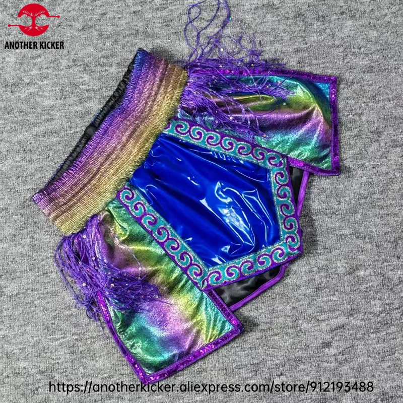Glittery Gradient Fringe Boxing Shorts Eye-catching Fight Gear Stylish Muay Thai Shorts Purple BJJ MMA Sparring Kickboxing Pants
Glittery Gradient Fringe Boxing Shorts Eye-catching Fight Gear Stylish Muay Thai Shorts Purple BJJ MMA Sparring Kickboxing Pants