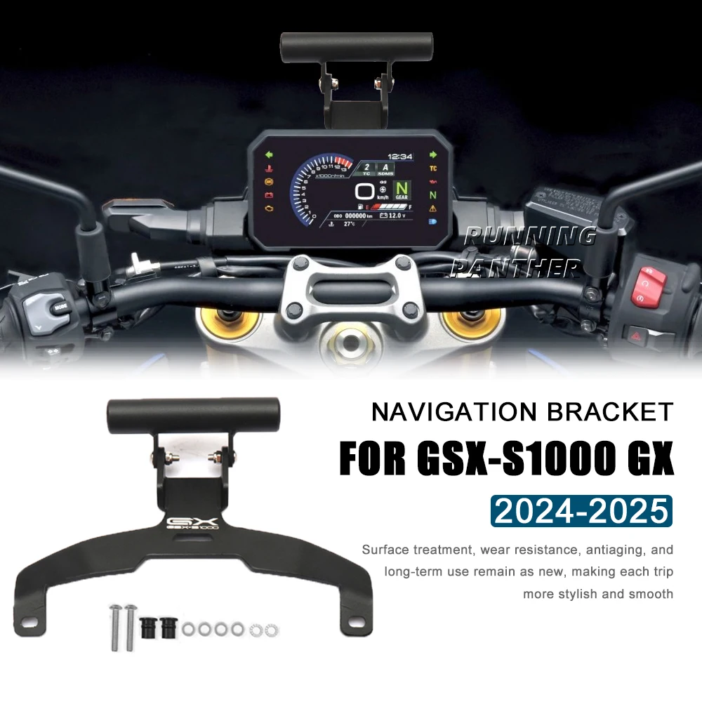 NEW Motorcycle Accessories For Suzuki GSX-S1000 GX 2024 - 2025 GPS Navigaton Phone Holder Adapter 22mm Diameter Black bracket
NEW Motorcycle Accessories For Suzuki GSX-S1000 GX 2024 - 2025 GPS Navigaton Phone Holder Adapter 22mm Diameter Black bracket