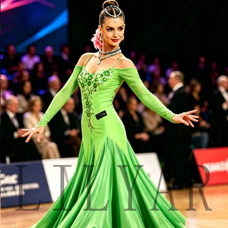 Modern Dance Competition Dress Customization Women's Multi Color New Embroidered Performance Dress Waltz National Standard Dance
Modern Dance Competition Dress Customization Women's Multi Color New Embroidered Performance Dress Waltz National Standard Dance