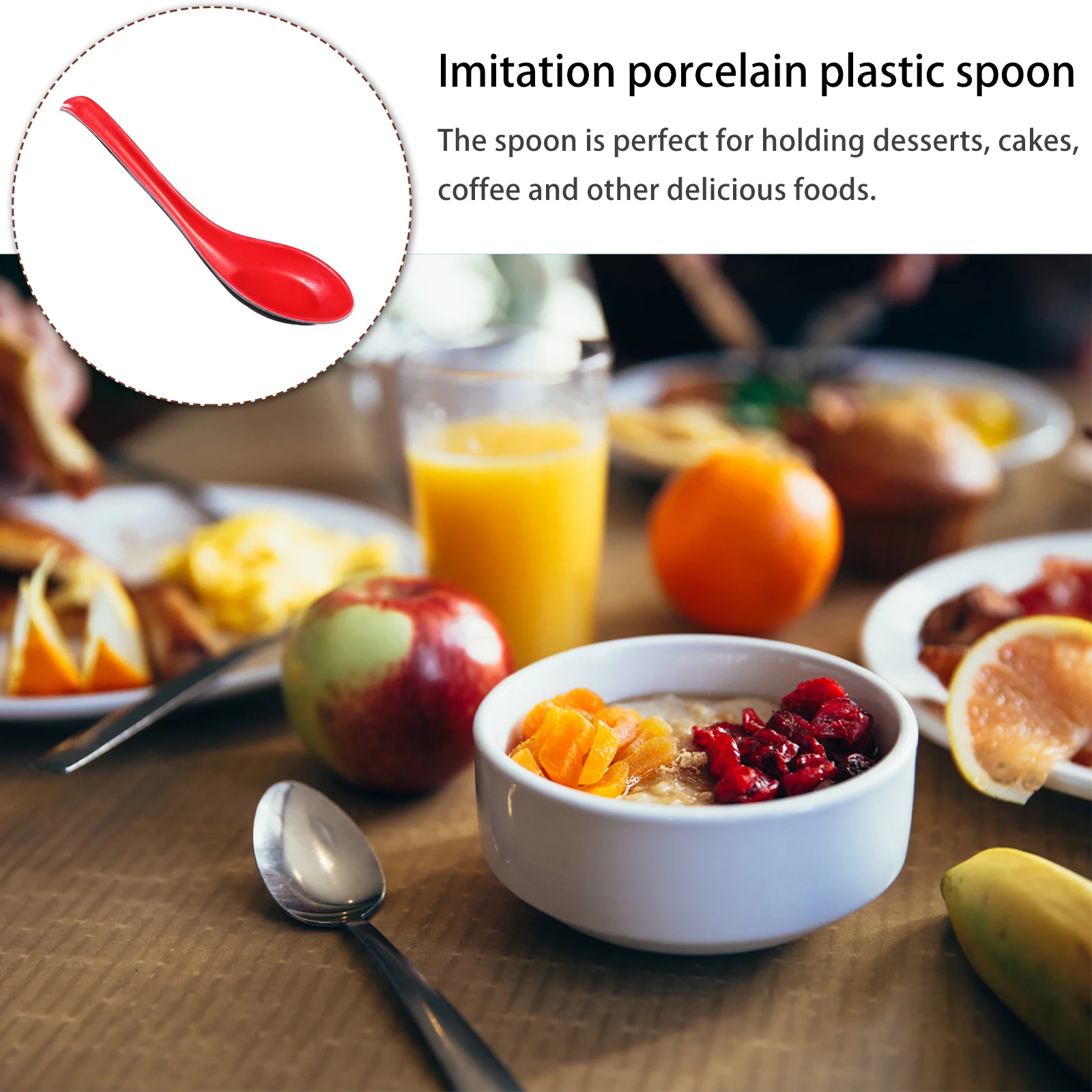 10 pcs Colorful Spoons Thickened Plastic Soup Spoons For Dessert Coffee Cake Serving Household Dining Catering Use
10 pcs Colorful Spoons Thickened Plastic Soup Spoons For Dessert Coffee Cake Serving Household Dining Catering Use