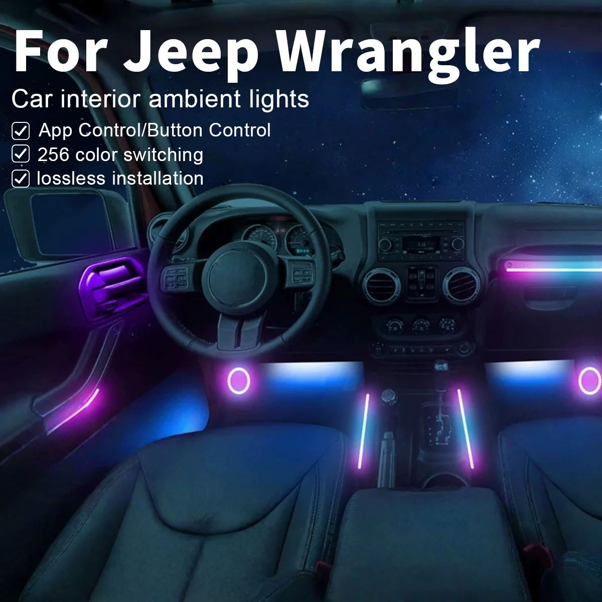 Для Jeep Wrangler 22in1 RGB интерьер автомобиля акриловые автомобильные окружающие освещение RGB скрытая акриловая полоса украшения атмосферные аксессуары
Для Jeep Wrangler 22in1 RGB интерьер автомобиля акриловые автомобильные окружающие освещение RGB скрытая акриловая полоса украшения атмосферные аксессуары