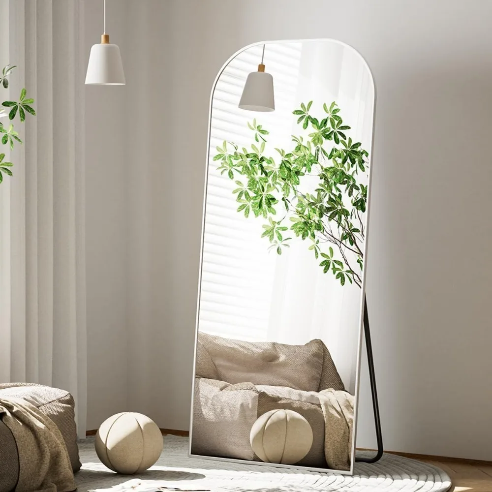 Full Length Mirror, 56"x21" Mirror Full Length with Stand, Silver Wall Full Body Mirror, Rounded Top Floor Mirror with Aluminum
Full Length Mirror, 56"x21" Mirror Full Length with Stand, Silver Wall Full Body Mirror, Rounded Top Floor Mirror with Aluminum