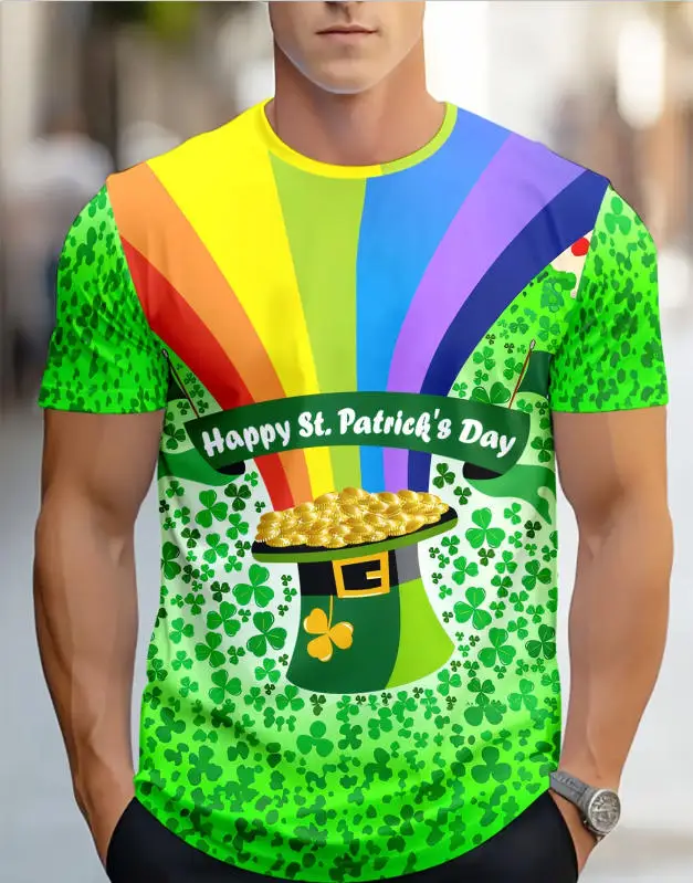 Men's Irish Owl& St. Patrick's Day T-Shirt Green Shamrock Print Short Sleeve Casual Round Neck Tshirts Top Men's Party Tees
Men's Irish Owl& St. Patrick's Day T-Shirt Green Shamrock Print Short Sleeve Casual Round Neck Tshirts Top Men's Party Tees