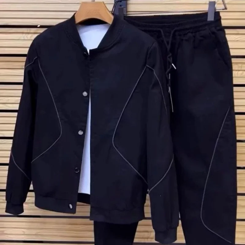 2026 Spring Autumn Men's Korean Fashion Jacket & Pants 2 Piece Set Casual Versatile Baseball Collar Cardigan Outfit
2026 Spring Autumn Men's Korean Fashion Jacket & Pants 2 Piece Set Casual Versatile Baseball Collar Cardigan Outfit