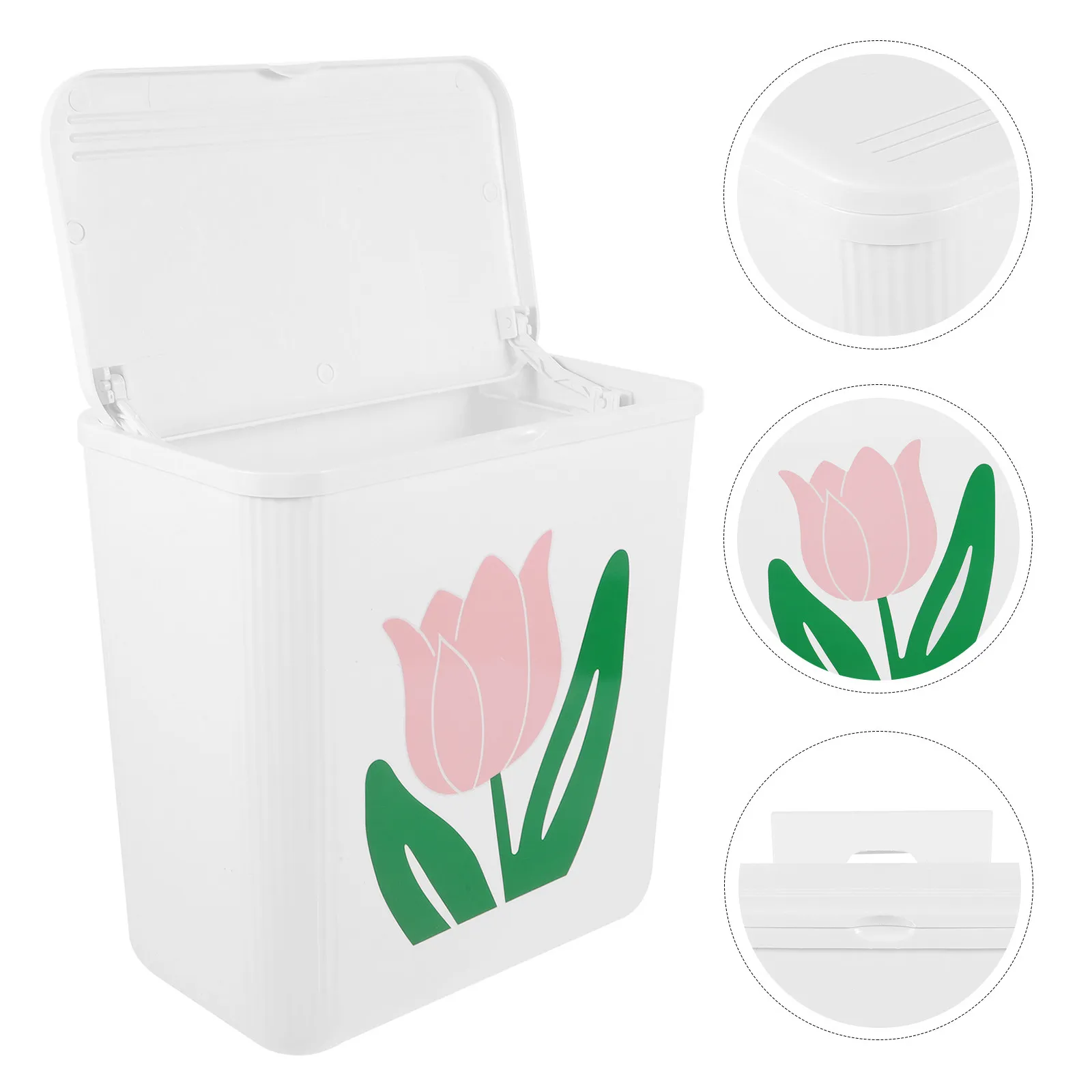 Trash Can with Lid Hanging Waste Basket Cabinet Kitchen Garbage Container Bathroom Wall
Trash Can with Lid Hanging Waste Basket Cabinet Kitchen Garbage Container Bathroom Wall