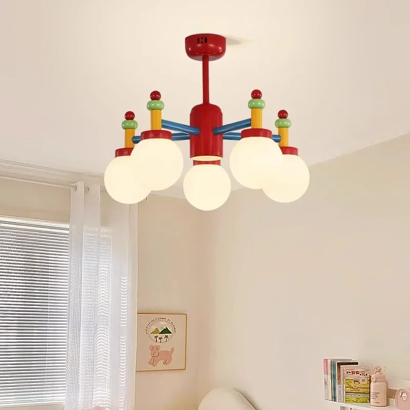 Children's room ceiling light Memphis color vintage boys and girls bedroom study Macaron chandelier
Children's room ceiling light Memphis color vintage boys and girls bedroom study Macaron chandelier