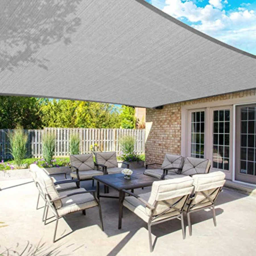 Patio shade sail canopy for backyard and pergola use, UV-resistant HDPE fabric in grey, 12' x 20' rectangle, waterproof and tea
Patio shade sail canopy for backyard and pergola use, UV-resistant HDPE fabric in grey, 12' x 20' rectangle, waterproof and tea
