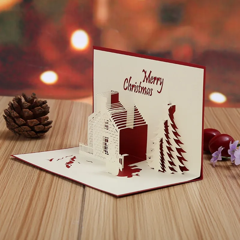 3D pop-up creative hollow castle snowman shape Christmas greeting card message card Christmas party decoration supplies gift
3D pop-up creative hollow castle snowman shape Christmas greeting card message card Christmas party decoration supplies gift