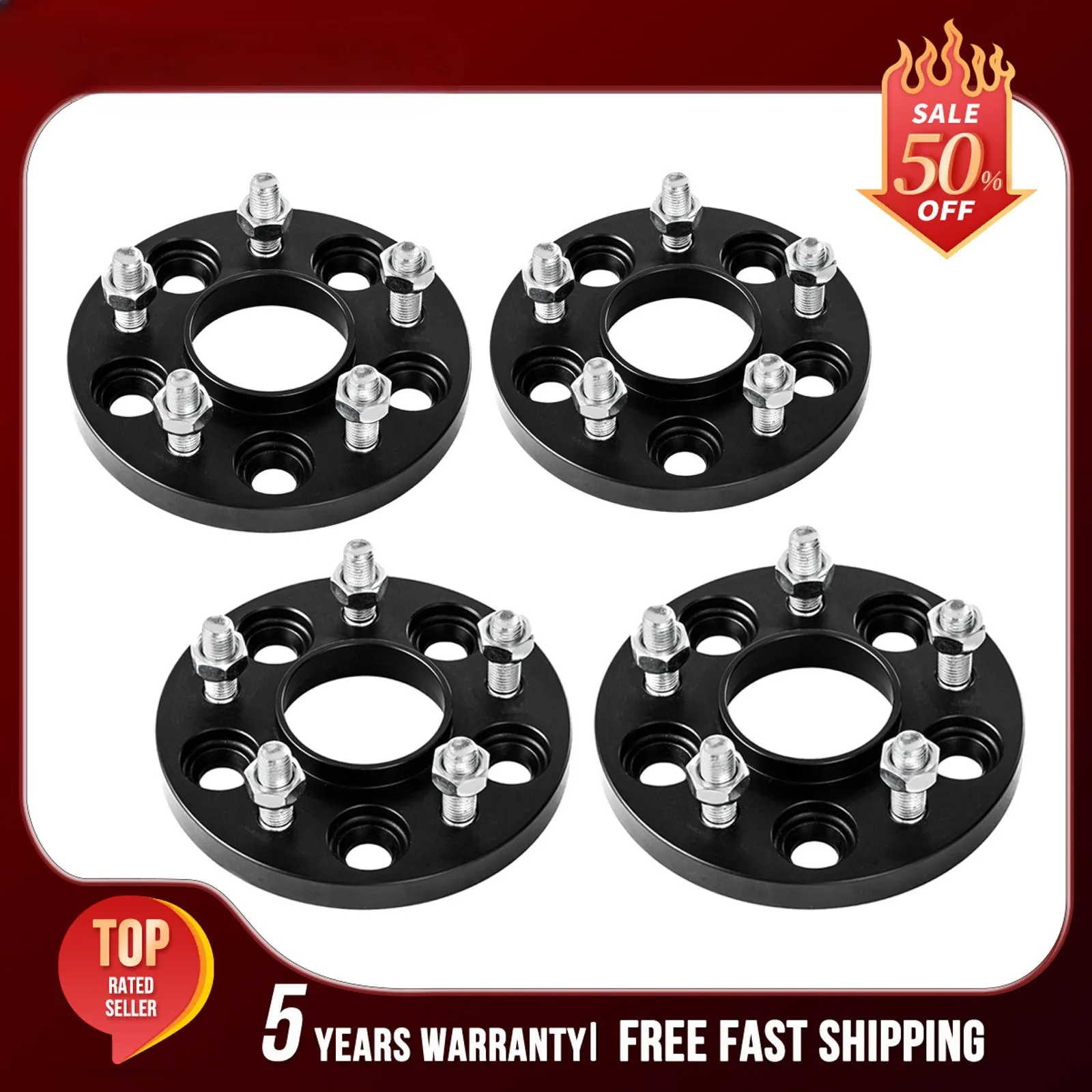 4Pcs 15mm 5x108 to 5x108 Hubcentric Wheel Spacers 12x1.5 Studs For Ford Lincoln
4Pcs 15mm 5x108 to 5x108 Hubcentric Wheel Spacers 12x1.5 Studs For Ford Lincoln