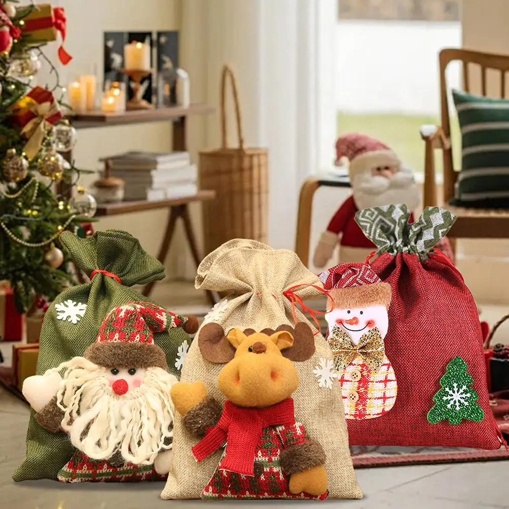 5pcs Christmas Drawstring Favour Bags Reusable Linen Fabric Washable Gifts Bag Pouch Household Christmas Supplies
5pcs Christmas Drawstring Favour Bags Reusable Linen Fabric Washable Gifts Bag Pouch Household Christmas Supplies