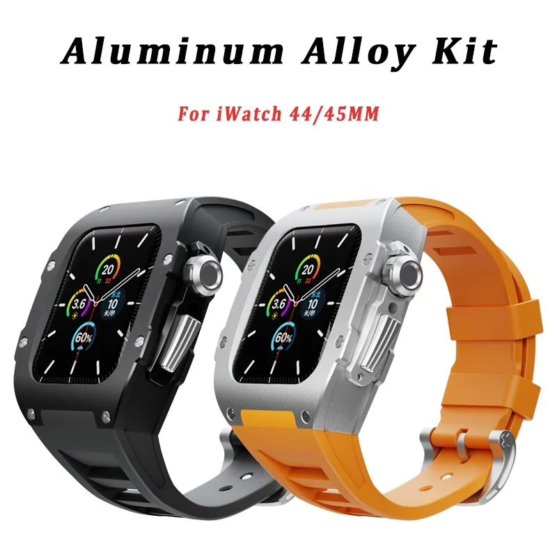 Luxury Modification Kit for Apple Watch 44MM 45mm Aluminum Alloy Case for IWatch Series 9 8 7 6 5 4 SE Silicone Strap Pin Buckle
Luxury Modification Kit for Apple Watch 44MM 45mm Aluminum Alloy Case for IWatch Series 9 8 7 6 5 4 SE Silicone Strap Pin Buckle