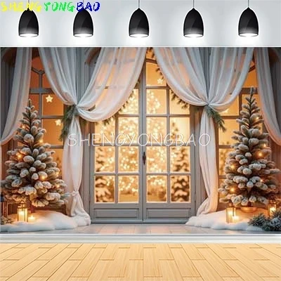 Christmas Day New Year Party Photography Backdrops Prop Window Living Room Interior Xmas Tree Snow Theme Photo Background FN-01
Christmas Day New Year Party Photography Backdrops Prop Window Living Room Interior Xmas Tree Snow Theme Photo Background FN-01