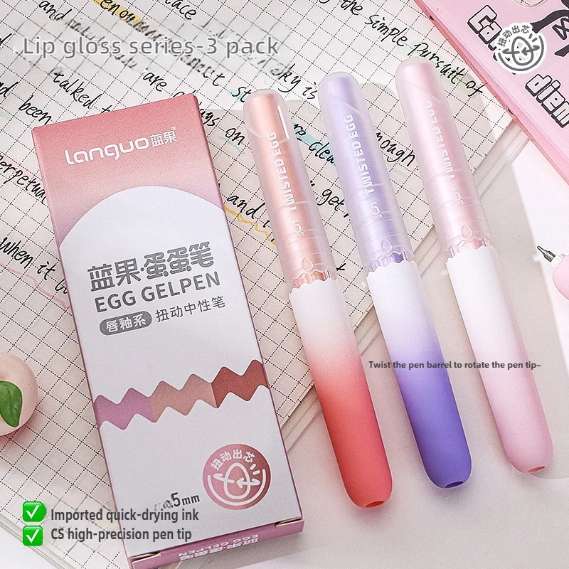 LANGUO Egg Gel Pen Twist Out Ink 0.5mm Quick Dry Smooth Black CS Precision Tip Smooth Writing Stationery Office School Supplies
LANGUO Egg Gel Pen Twist Out Ink 0.5mm Quick Dry Smooth Black CS Precision Tip Smooth Writing Stationery Office School Supplies