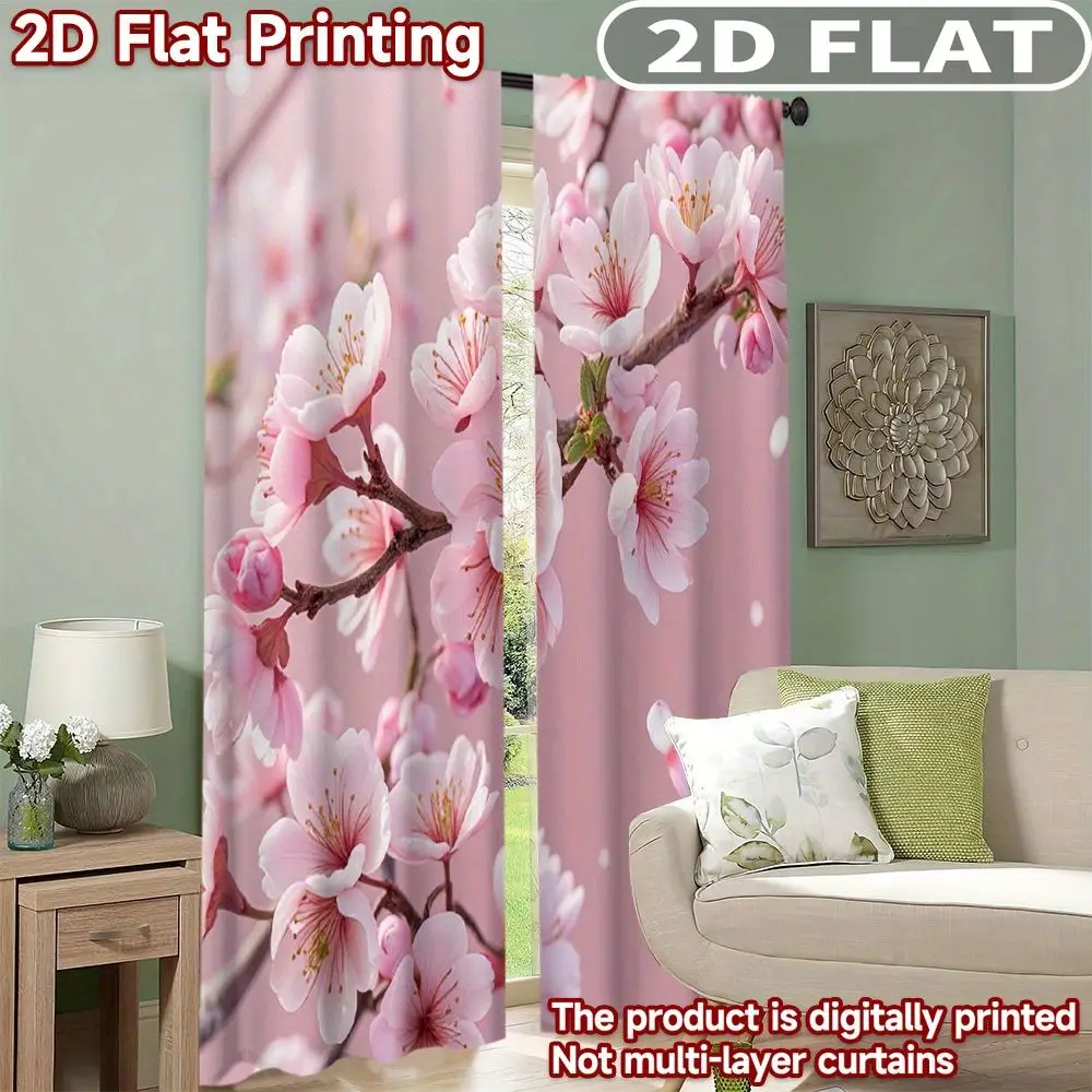 2D FLAT 2pcs Curtains Pink Cherry Blossom Flowers Pattern Perfect for Balcony, Bedroom, Living Room, Suitable for 4 Seasons
2D FLAT 2pcs Curtains Pink Cherry Blossom Flowers Pattern Perfect for Balcony, Bedroom, Living Room, Suitable for 4 Seasons