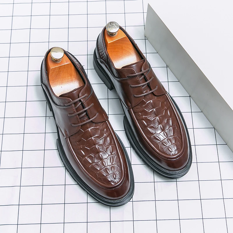 Crocodile Pattern Men Spring Autumn Business Shoes Height Increasing Non Slip Breathable Fashionable Trendy Young Formal Shoes
Crocodile Pattern Men Spring Autumn Business Shoes Height Increasing Non Slip Breathable Fashionable Trendy Young Formal Shoes