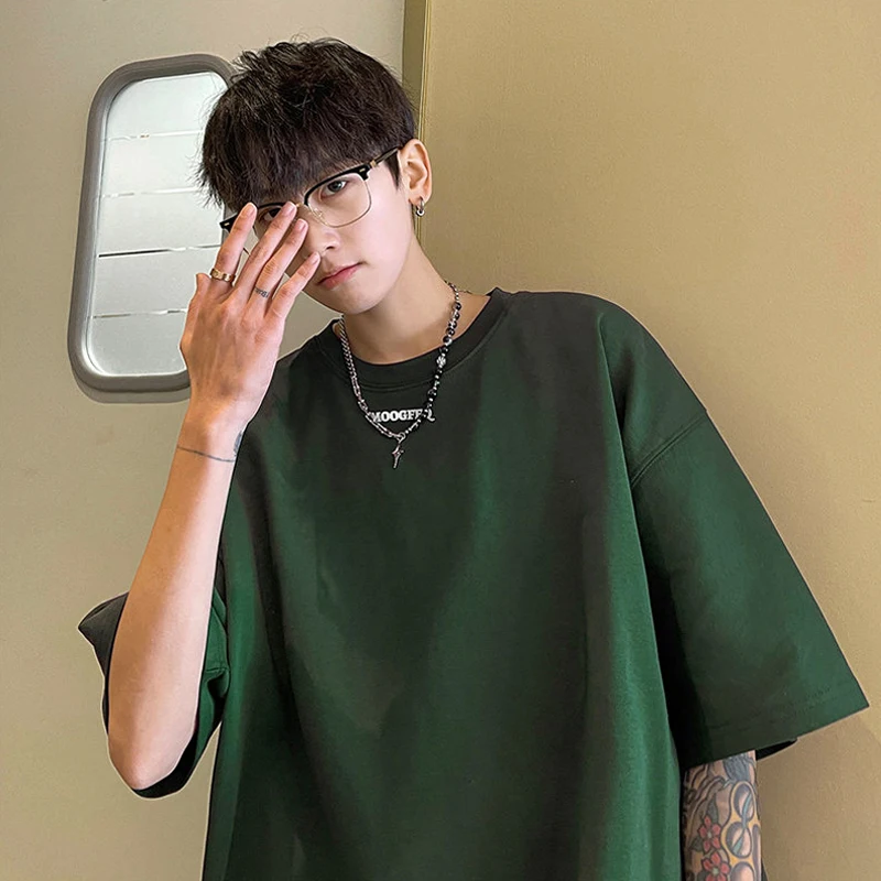 American Retro k een Cotton T-irt Loose Fit Men's ort Sve Casual Sle Summer Trend Brand round Ne
American Retro k een Cotton T-irt Loose Fit Men's ort Sve Casual Sle Summer Trend Brand round Ne