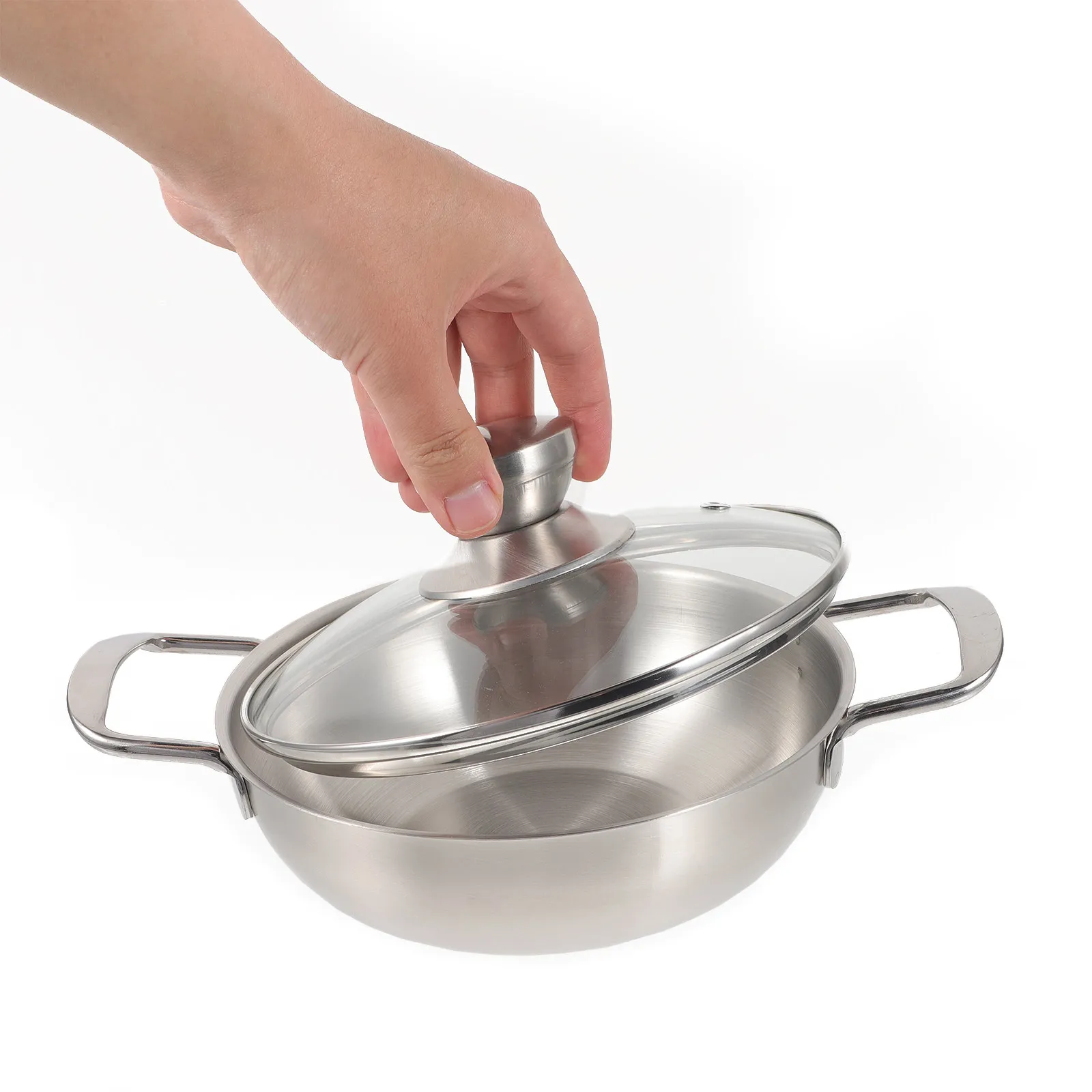Stainless Steel Thickened Portable Outdoor Hot Pot Double Handles Anti-Scald Cooking Pan Household Kitchen Metal Pot for Home
Stainless Steel Thickened Portable Outdoor Hot Pot Double Handles Anti-Scald Cooking Pan Household Kitchen Metal Pot for Home
