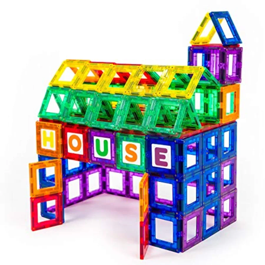 Playmags Magnetic Tile Building Set: Exclusive Educational Clickins 80-Pc. Kit: 40 er Strong Clear Color Magnet Tiles Windows a
Playmags Magnetic Tile Building Set: Exclusive Educational Clickins 80-Pc. Kit: 40 er Strong Clear Color Magnet Tiles Windows a