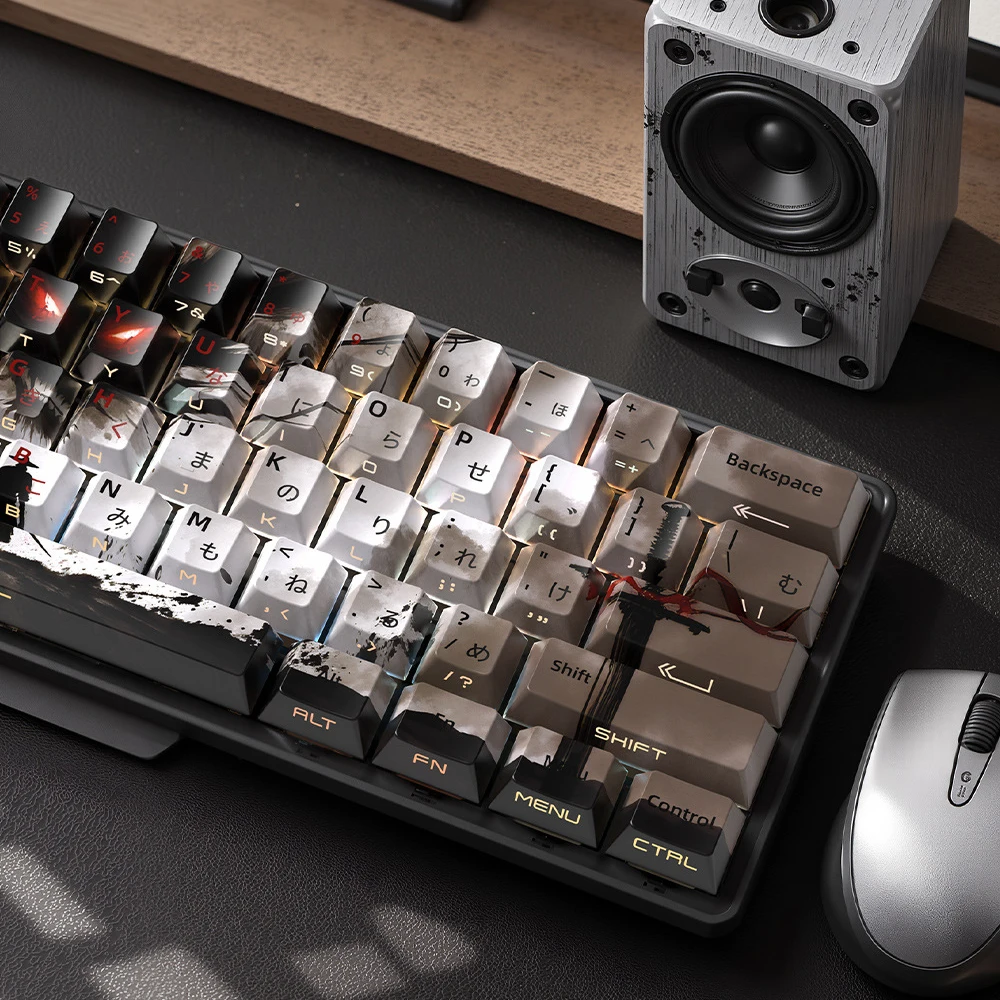 Cherry Profile сбоку с принтом, просвещение 129 клавиш PBT Keycap Swordsman, 5-сторонние колпачки для клавиш с красителем для переключателей MX, игровая клавиатура 
Cherry Profile сбоку с принтом, просвещение 129 клавиш PBT Keycap Swordsman, 5-сторонние колпачки для клавиш с красителем для переключателей MX, игровая клавиатура